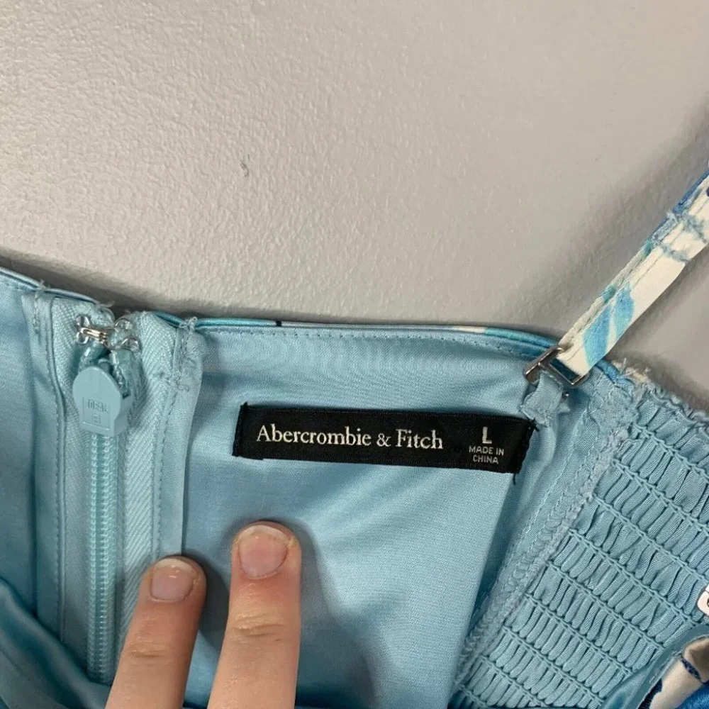 Abercrombie & Fitch Blue Floral Midi Dress - Picture 7 of 14